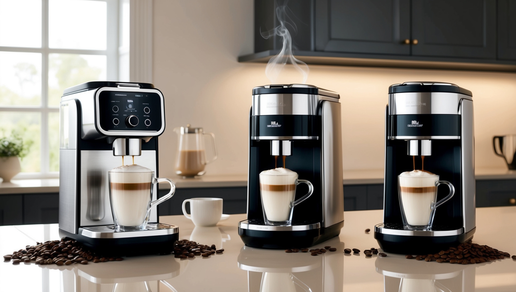 A képen a legjobb automata kávéfőzők válogatása található