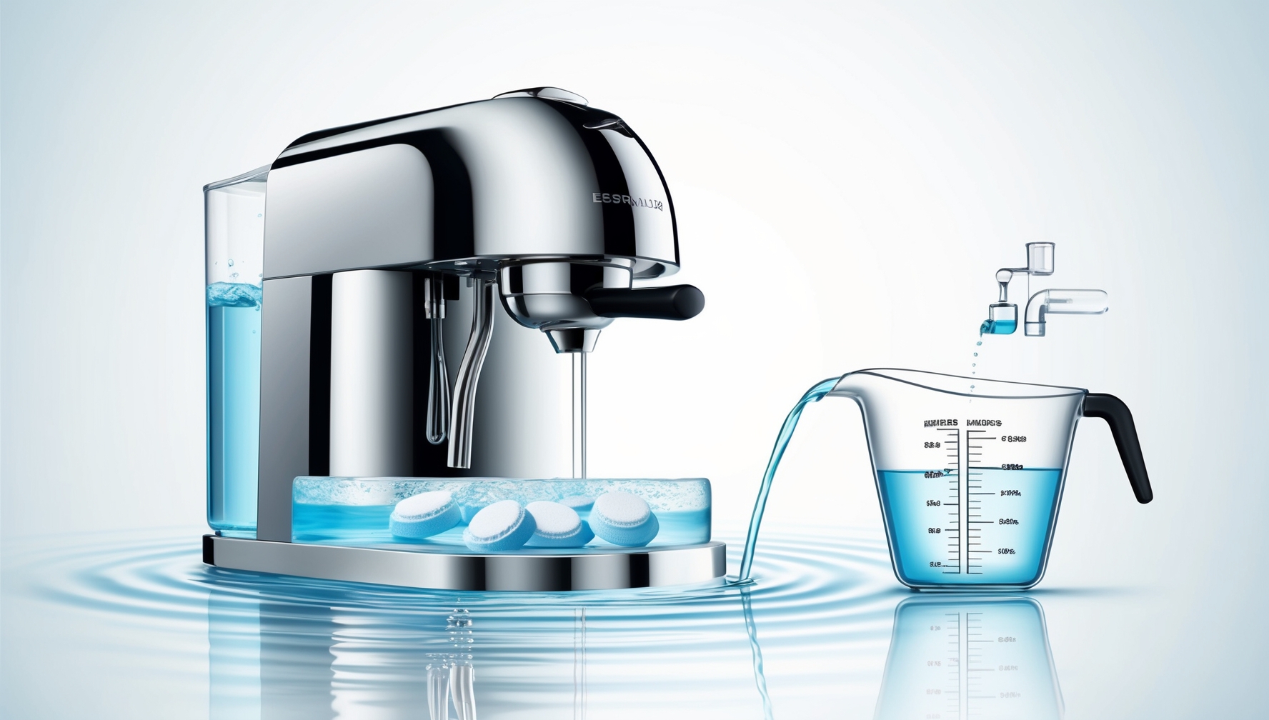 Automata kávéfőző vízkőtelenítése - vízkőoldó tabletta és tisztítási folyamat